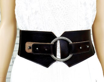Ceinture en cuir femme M robe ceinture femme ceinture marron extensible ceinture minimaliste ceinture rétro ceinture de soirée Boho ceinture hipster ceinture large ceinture