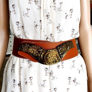 wide leather belt  L/XL womens Belt  Corset belt Genuine leather accessories brown leather belt cowgirl belt Waist belt boho belt wide belt