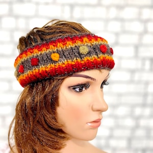 womens Hair accessories wool headband  ski Bobble headband headband womens Knitted headband ear warmer earwarmer Head Winter Headband