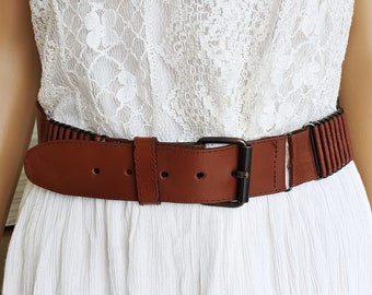 womens Belt Dress belt  leather belt Genuine leather accessories brown leather belt cowgirl belt Waist belt boho belt  M