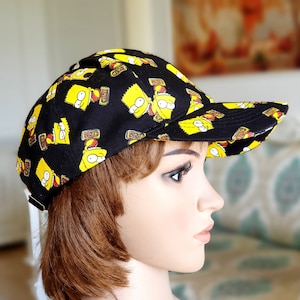 UNISEX heren dames baseball cap trucker cap vakantie katoen cap spring cap Simpsons print hiphop cap zomer cartoon cap zwart verstelbare pet
