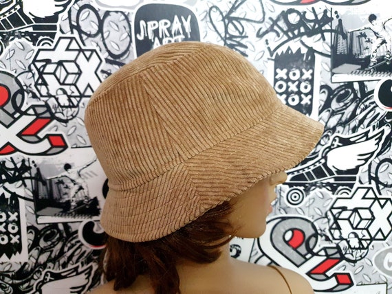 Beige Bucket Hat Women Accessories Beige Corduroy Hat Women  display picture 3
