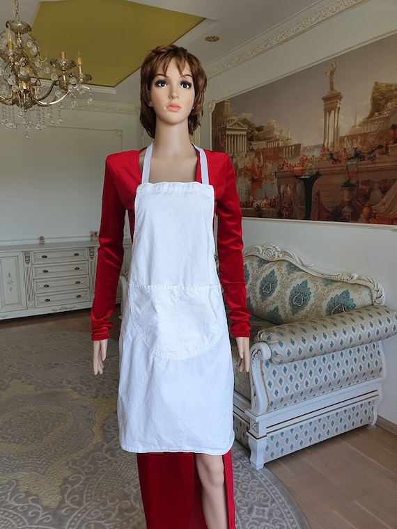 Housewife Gift White Apron French Farmhouse White Pinafore Lace
