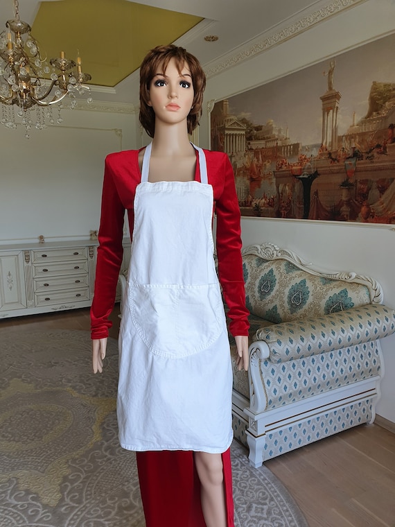 Casalinga regalo grembiule bianco francese casa colonica White Pinafore  pizzo cotone Pinafore grembiule da cucina grembiule da cucina grembiule da  lavoro uniforme grembiule da cucina -  Italia