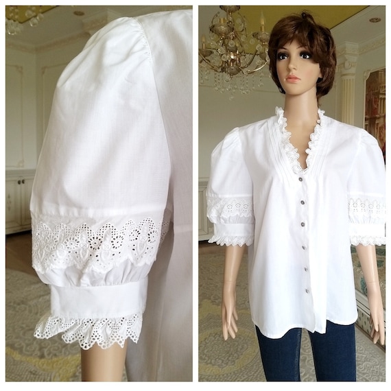 Victorian Clothing puffy sleeve Blouse Victorian