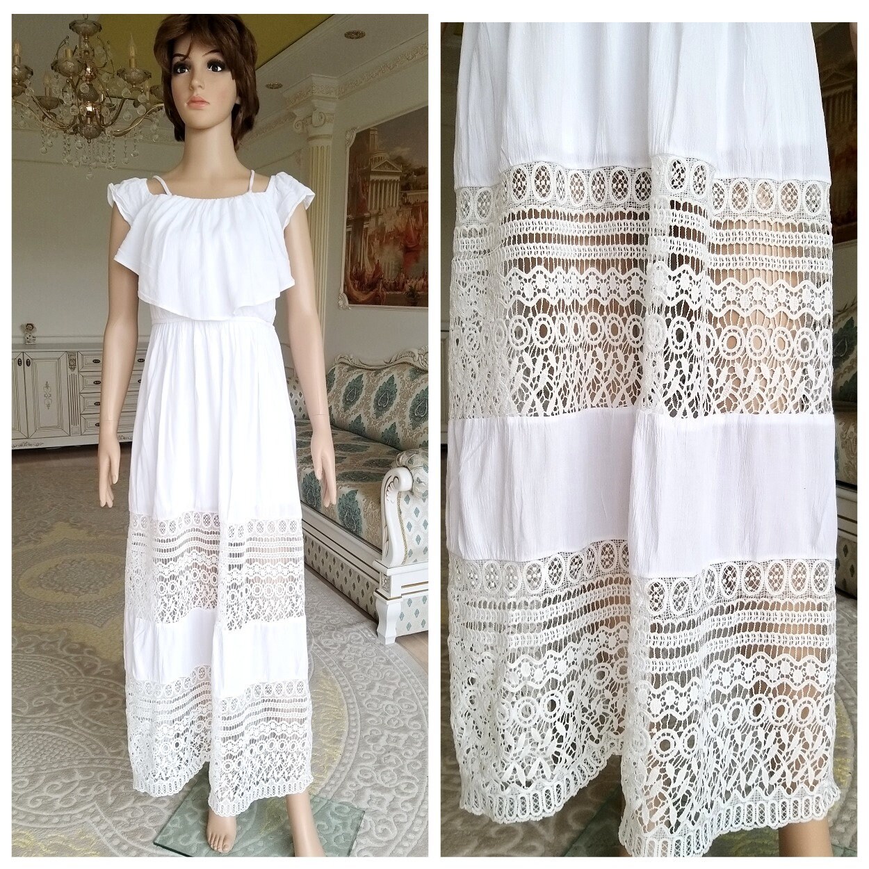 White Long Dress Minimalist Wedding Dress White Sundress White - Etsy Norway