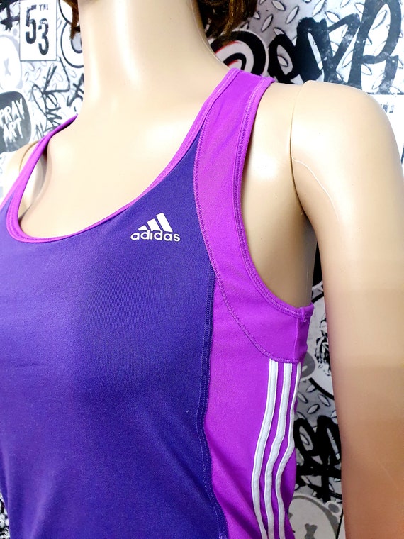 womens top yoga shirt beach top adidas Top purple… - image 4