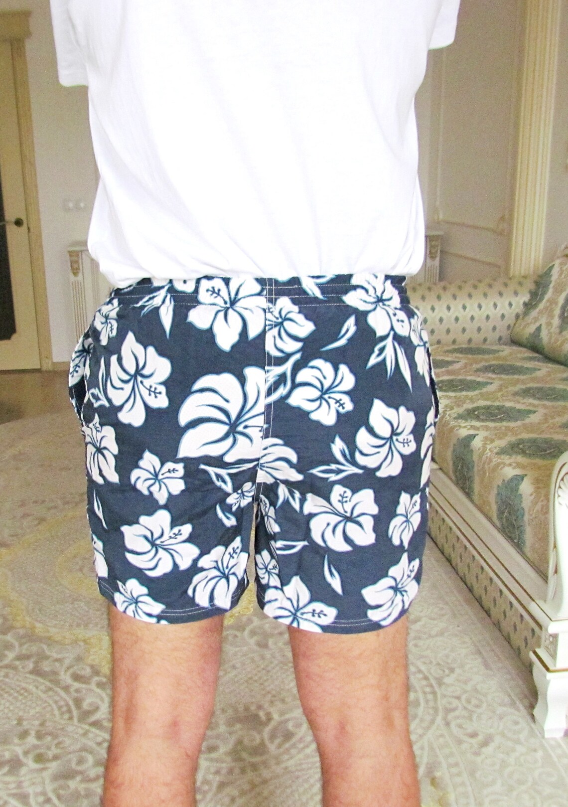 80's Mens Clothing Vintage Mens Shorts Mens Floral Shorts Etsy