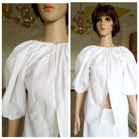20s Antique blouse Antique Shirt white blouse Vict