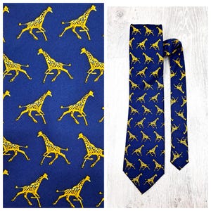 wedding tie  animal Necktie giraffe print tie vintage giraffe tie Mens tie giraffe Necktie groom tie statement tie cartoon necktie