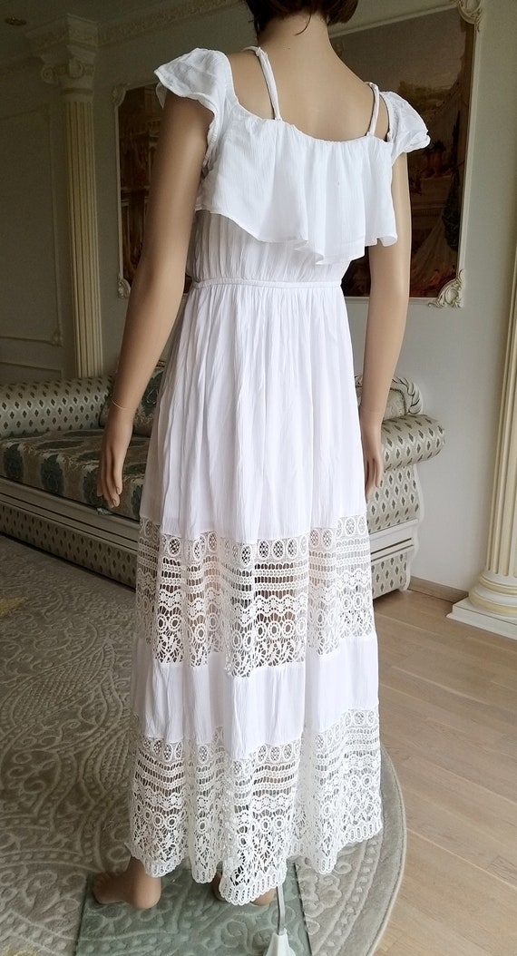 white long dress minimalist wedding dress white s… - image 8