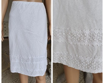 White Linen skirt womens skirt White skirt midi skirt retro skirt holiday skirt Hippie skirt summer skirt classic skirt XL