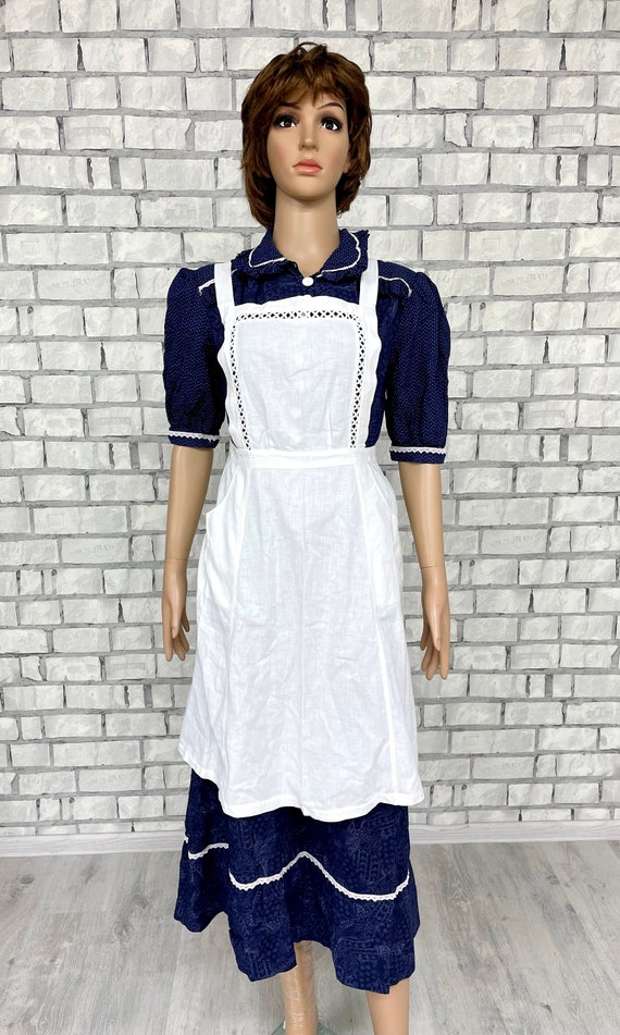 french farmhouse White Pinafore White apron lace … - image 3