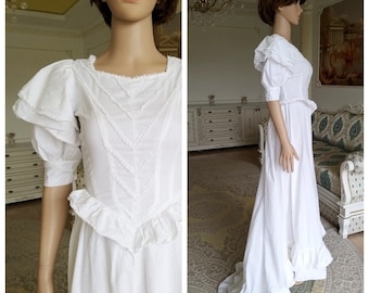 White Ruffle Dress - Etsy