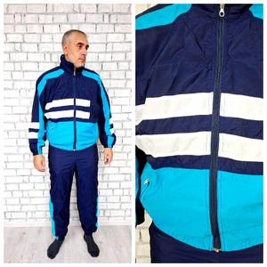 Italy navy blue sport suit XL vintage navy blue track suit Men&#39;s track suit 90s  Mens sport pants windbreaker track top womens sport suit