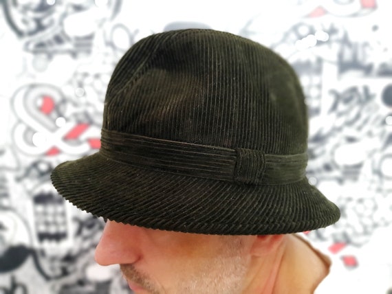 Alpine Hat Mens Hat Corduroy Hat Khaki 