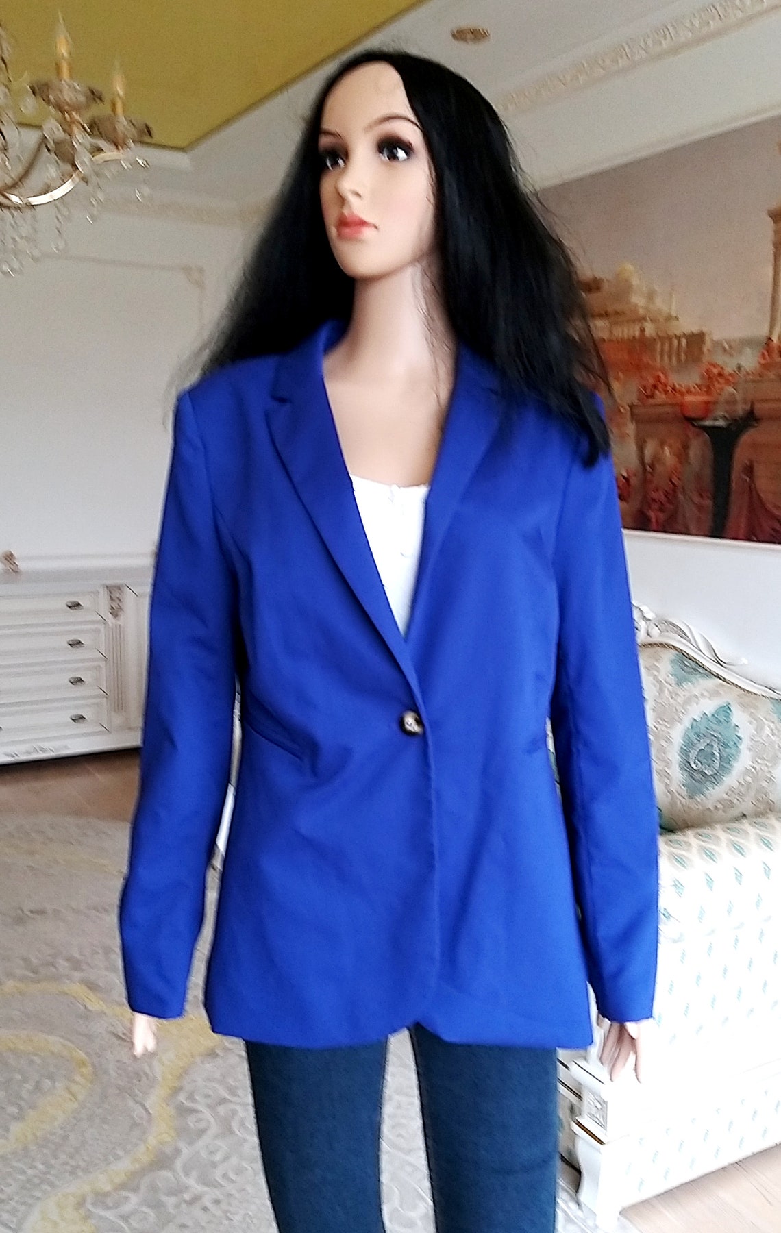 Womens blazer purple Jacket purple blazer Womens Jacket Etsy