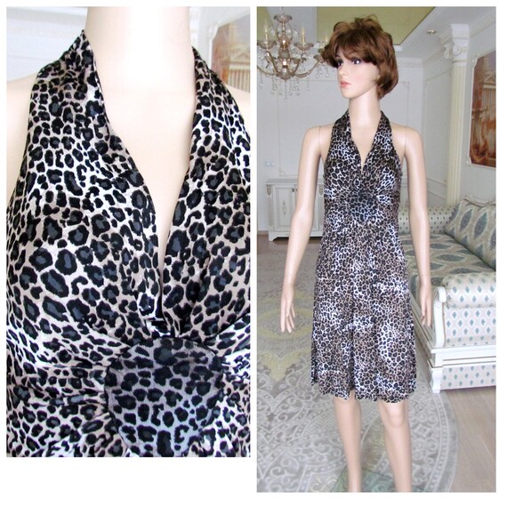 90s leopard print dress