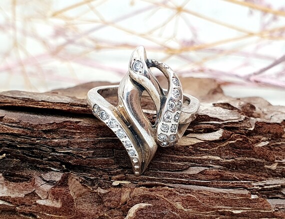 snake Jewelry Vintage Silver snake ring Statement… - image 3