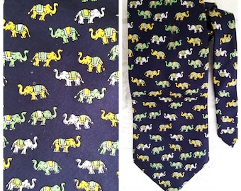 gift for Him Mens Necktie silk tie silk necktie animal print Necktie elephant print tie groomsmen tie elephant tie Mens tie elephant Necktie