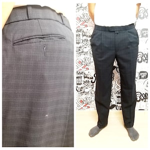 Pantalones retro hombres pantalones a cuadros pantalones verde plaid pantalones plisados pantalones tartan pantalones de golf pantalones Disco Pantalones XL a cuadros inferiores pantalones