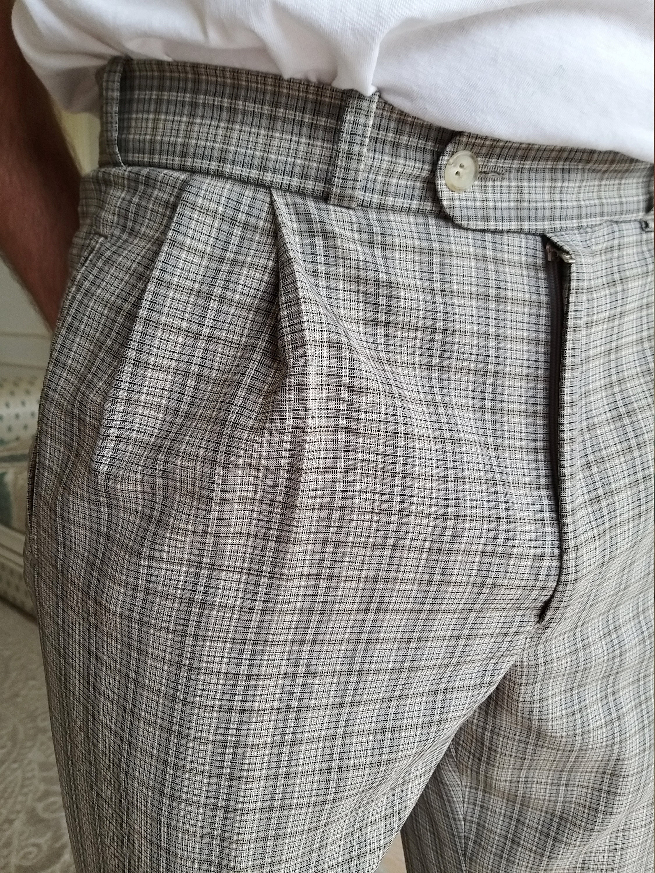 Mens gray Pants Retro Pants Mens Pants Checkered Pants Plaid | Etsy