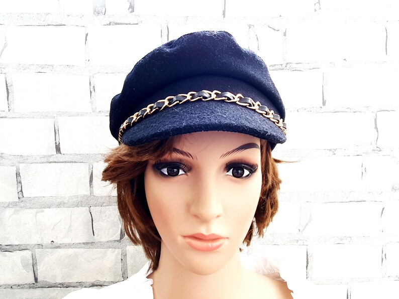 Black Cap Military Hats Newsboy Hat Newsboy Cap Fisherman Cap Etsy