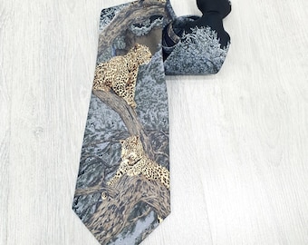 Cravate à Motif Léopard Pour Homme – Style Unique Pour Fête, Bal Ou Halloween