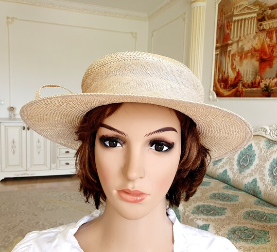 beach cap beige bucket hat women cap beach hat Straw … Gem