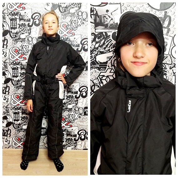 Kids Ski suit 90 ski suit black ski suit mountain