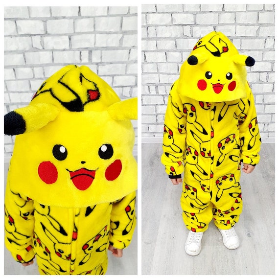 6-8 anni bambini bambini Pokemon Pikachu costume tutina carnevale