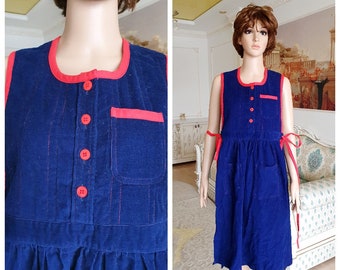 blue apron Dress women Dress blue corduroy skirt corduroy Dress jumper dress mini blue Dress XL Overall Dress Overall skirt oversized dress