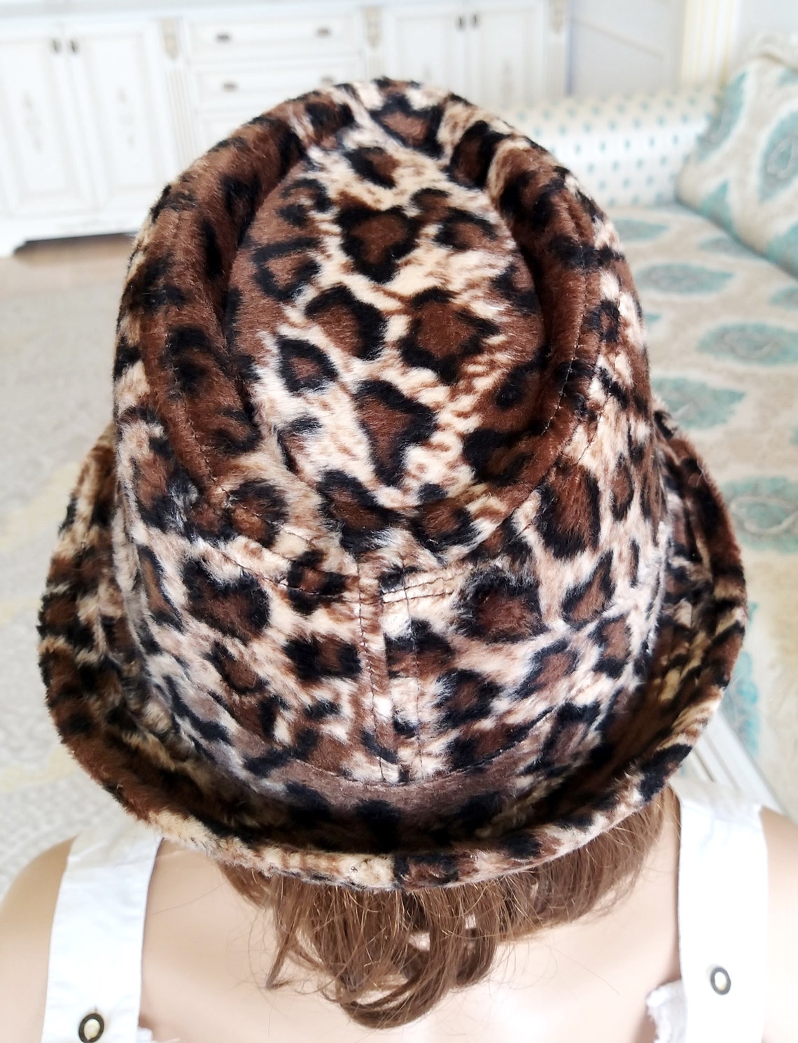 Leopard print velvet hat leopard Hat formal hats womens Hat Etsy