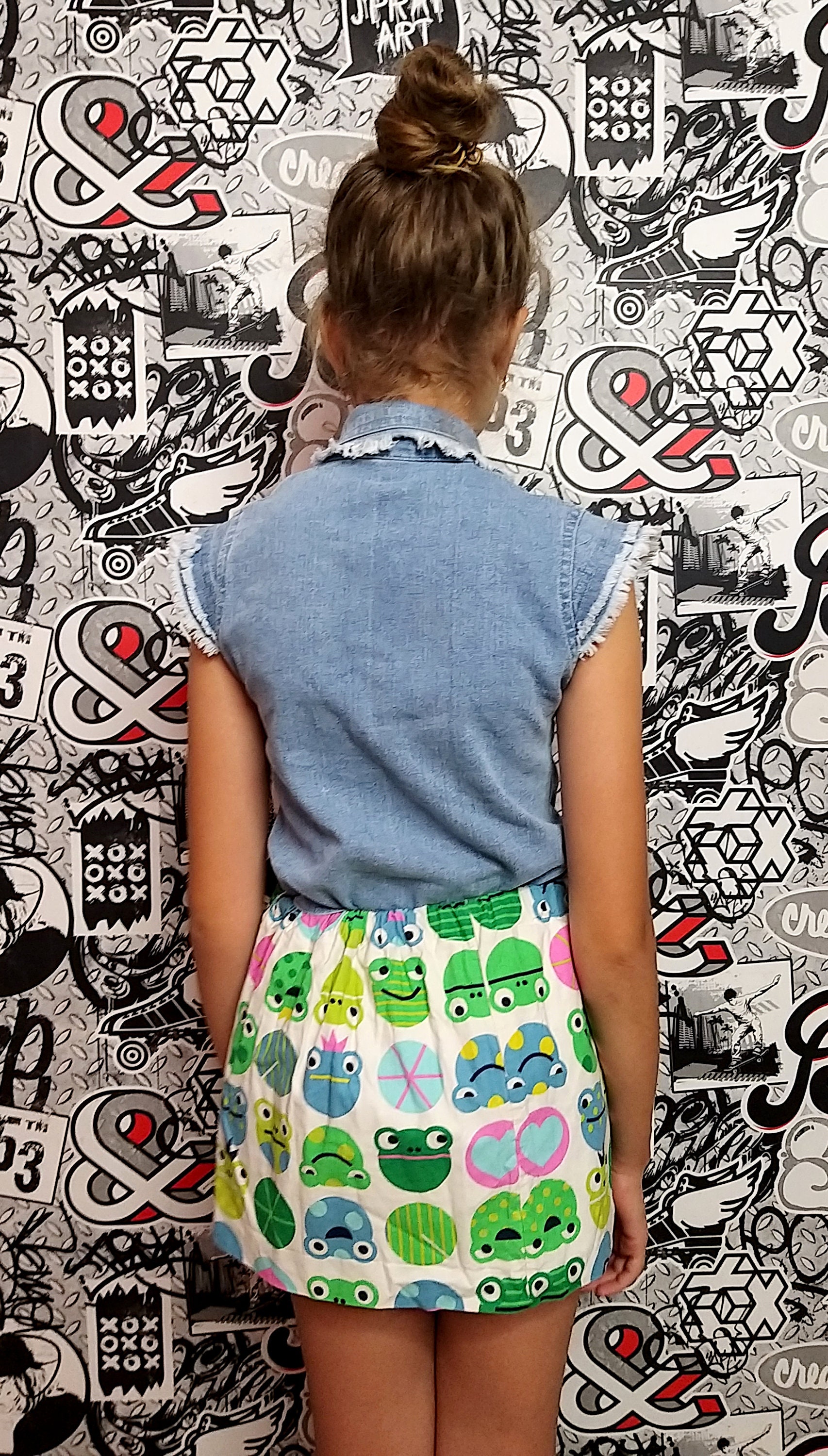 Girls denim Vest Vintage girls Top BLUE jeans Top jeans Vest Etsy