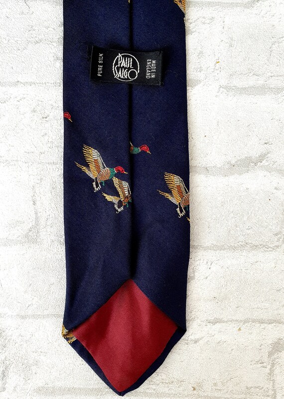 duck print Tie bird Necktie silk Tie teacher gift… - image 4
