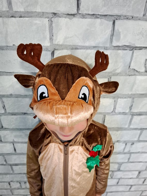 Simpático Peluche Navideño De 22 Cm, Muñeco Animal Reno, Adorno