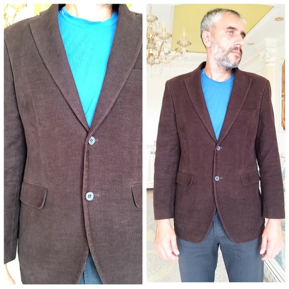 Mens brown velvet blazer mens velvet jackets Mens