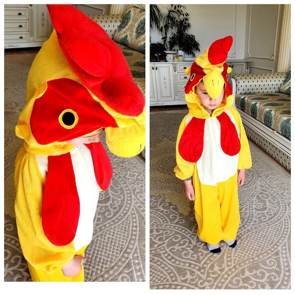 3T disfraz de pollo para niños disfraz de halloween disfraz de gallo Cosplay mono de pollo mameluco animal onesie