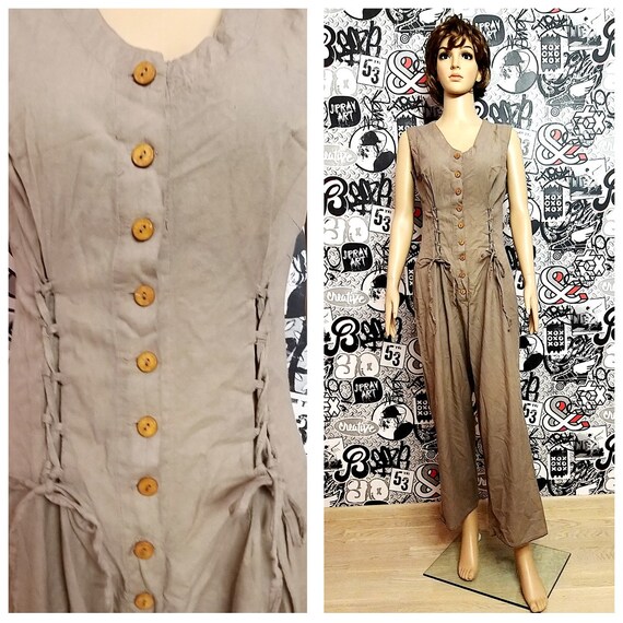 Linen Clothing Linen jumpsuit Linen Coveralls Lin