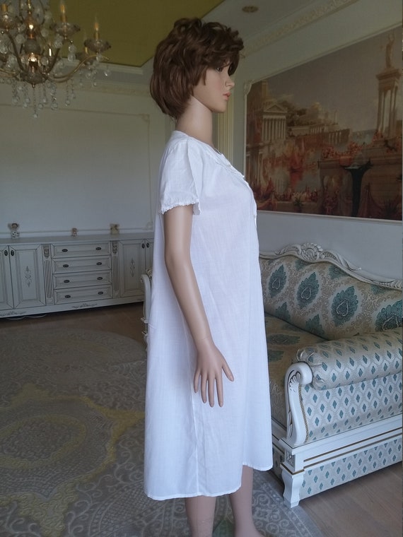 chemise Antique slip dress XL Antique Nightshirt … - image 5