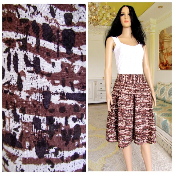 brown linen skirt African Clothing african fashion