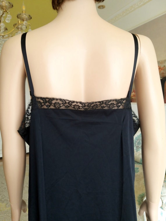 black nightgown wedding lingerie Sheer Slip Dress… - image 6