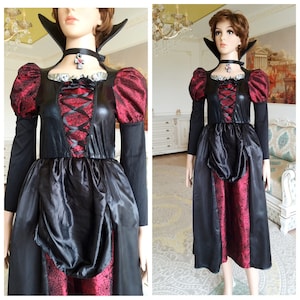 ADULT witch costume witch dress S-M witch Clothing halloween dress halloween Clothing halloween costume red black dress cosplay fancy dress