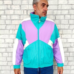 Windbreaker womens Clothing athletic Clothing purple Windbreaker Jacket Sport Coat Sports Jacket Windbreaker athletic jackets Size XL