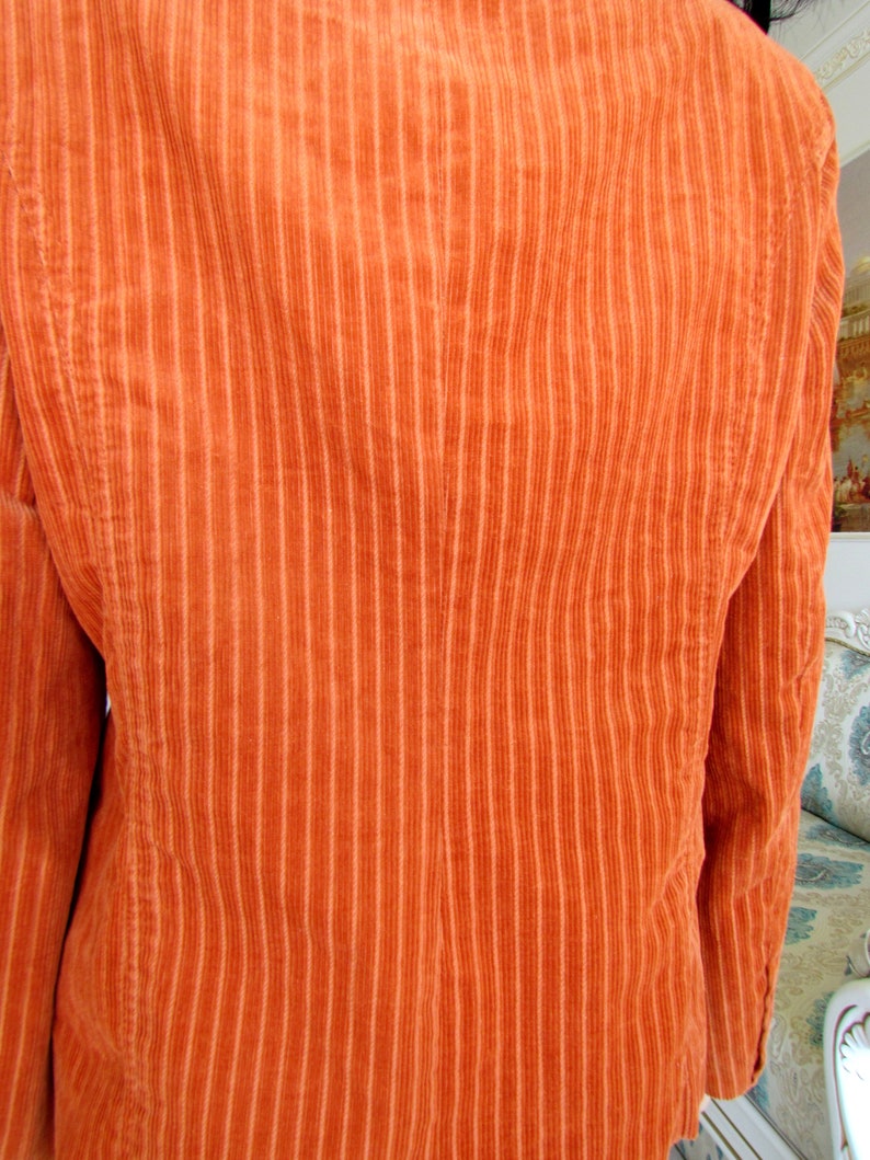 Orange Corduroy Jacket corduroy blazer Womens blazer Etsy