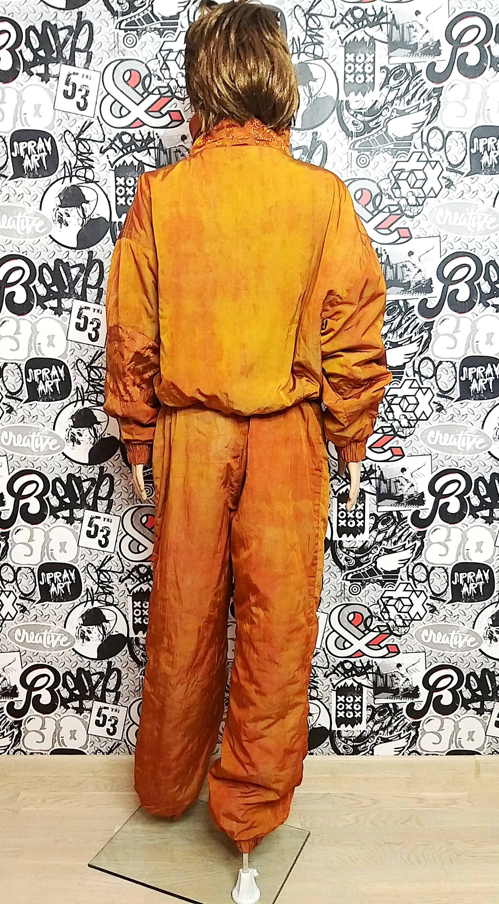 Orange ski suit Vintage Warm Clothing Vintage Skiing Suit Ski Etsy