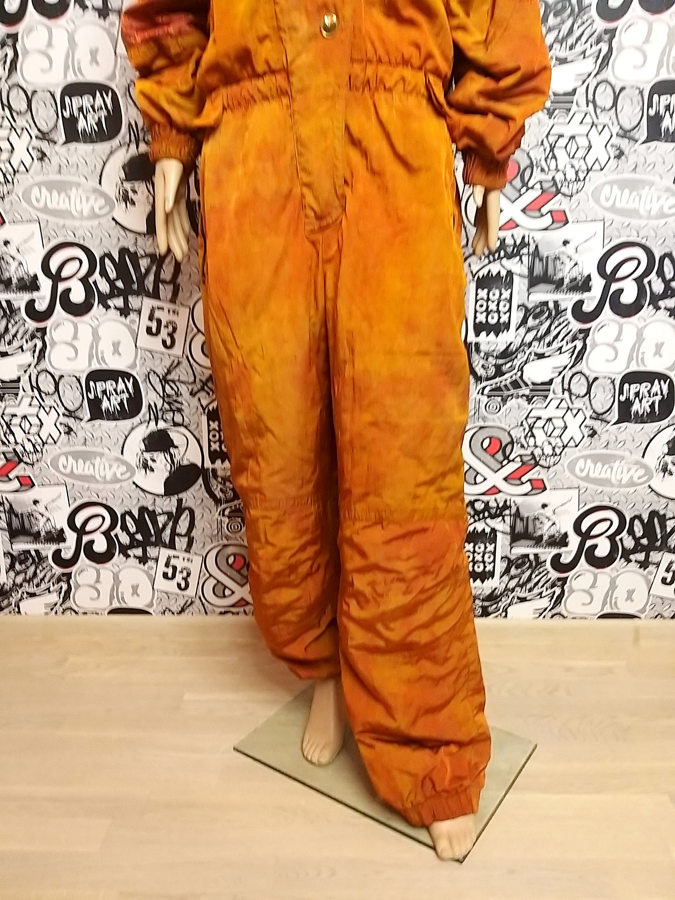 Orange ski suit Vintage Warm Clothing Vintage Skiing Suit Ski Etsy