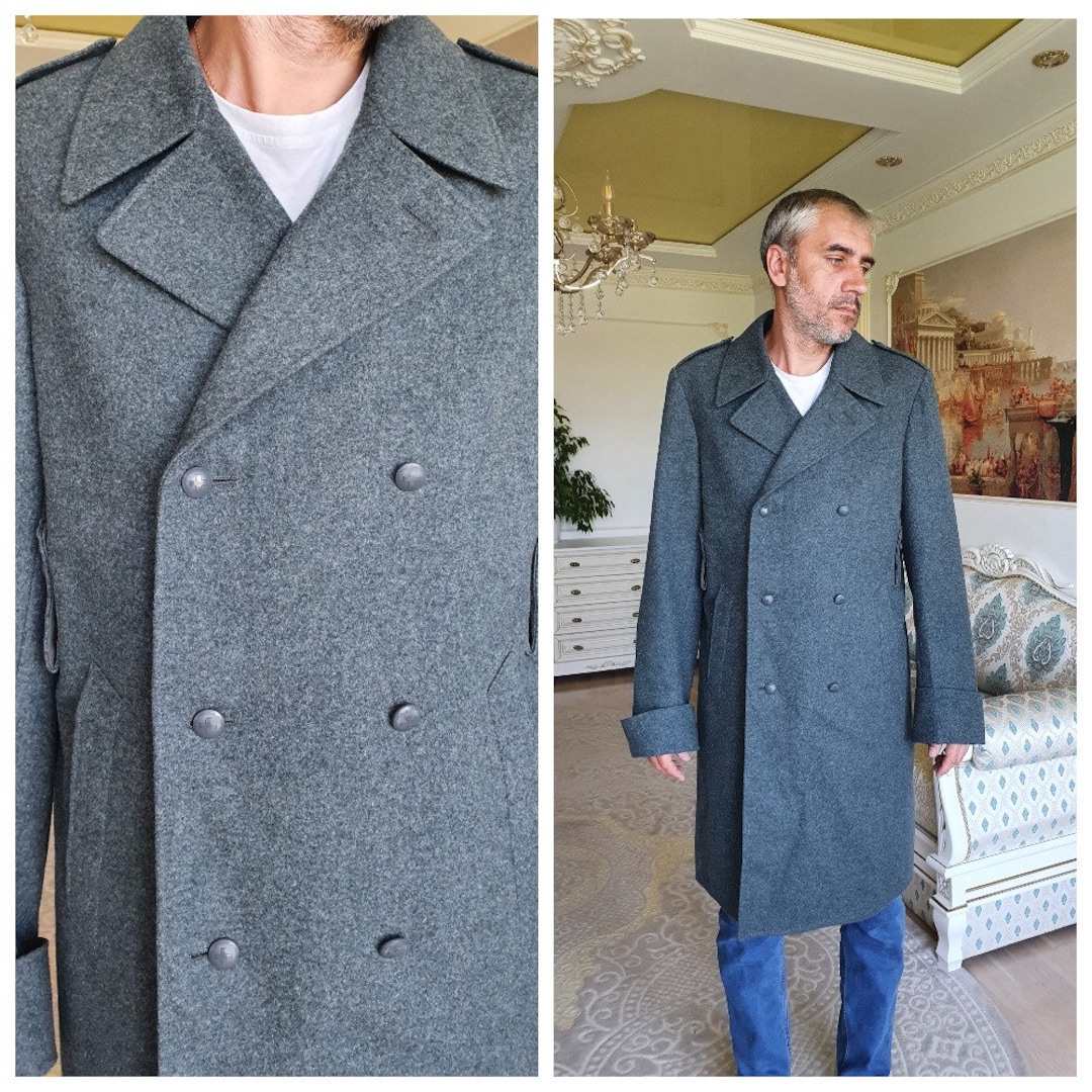 Military Clothing MILITARY STYLE Mens Military Wool Coat L Etsy