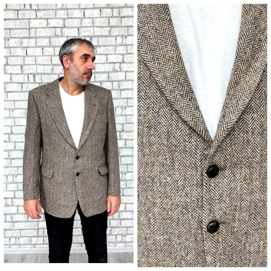 Harris Tweed Mens Blazer Mens Jackets Houndstooth Wool