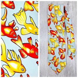 Italy Roberto Angelico tie wedding tie gift for Him Mens Necktie silk tie silk necktie fish print tie fish Necktie  groomsmen tie Men tie